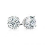 Beautiful Diamond simulant brilliant cut 1.5 carat earrings by Desert Diamonds