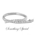 gorgeous diamond tennis bracelet with the tag "something special"