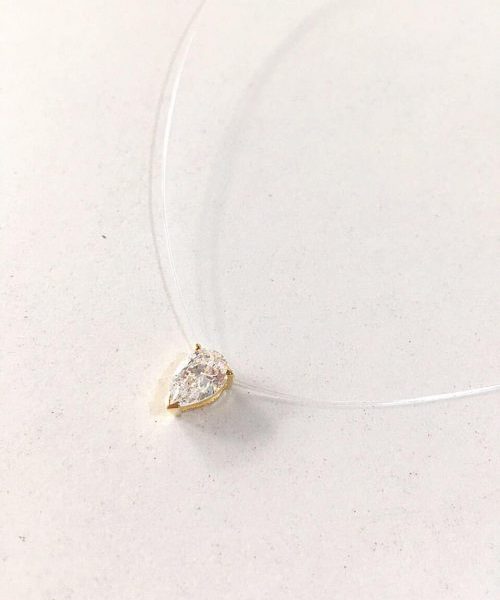 Pear-Shape-Diamond-Float-Pendant-on-Illusion-wire