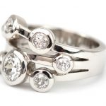 Sparkling diamonds bubble Ring